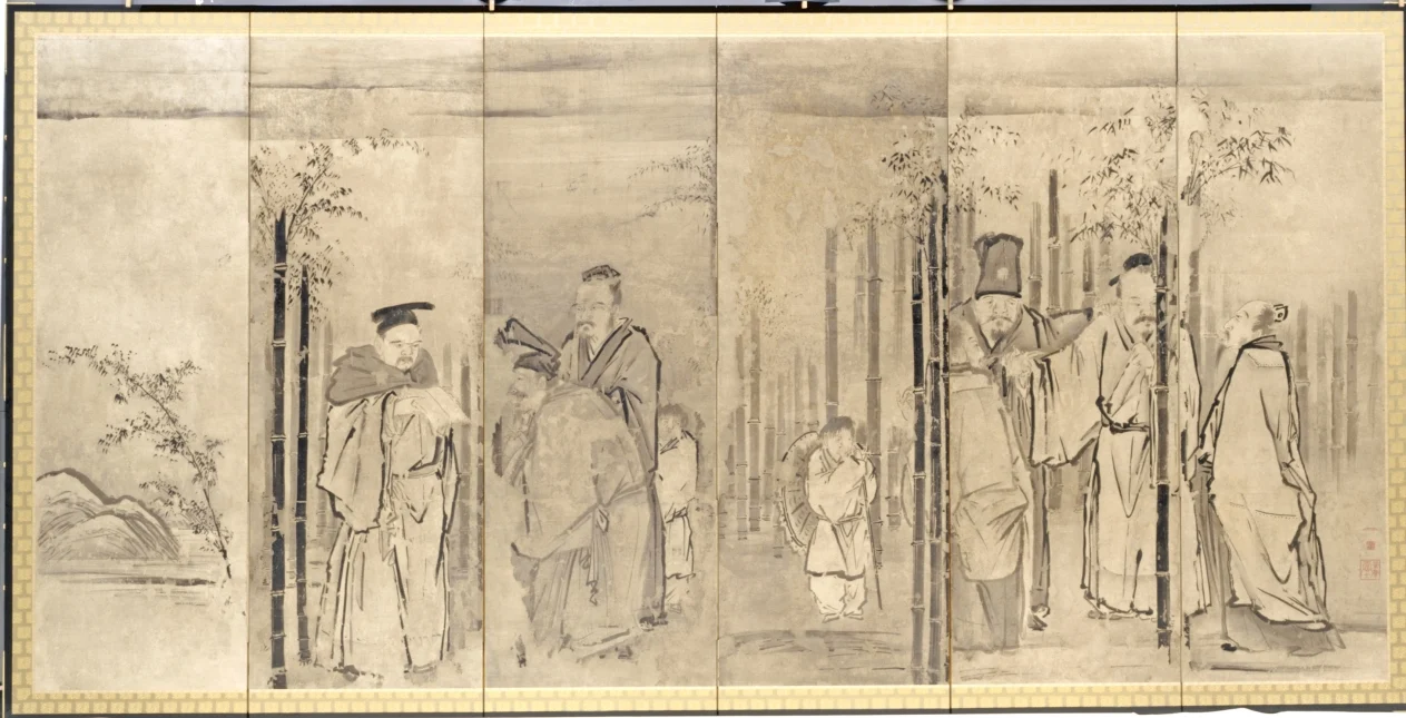 Seven Sages of the Bamboo Grove — Kano Tan’yū (Japanese, 1602–1674)