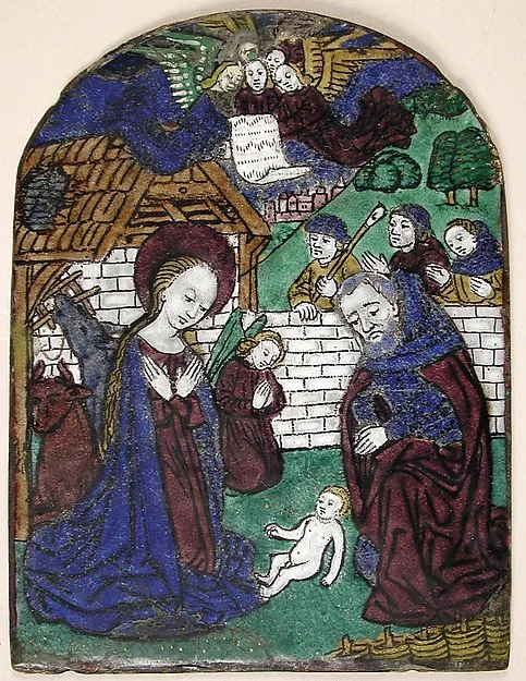 Plaque with Adoration of the Shephards — Monvaerni