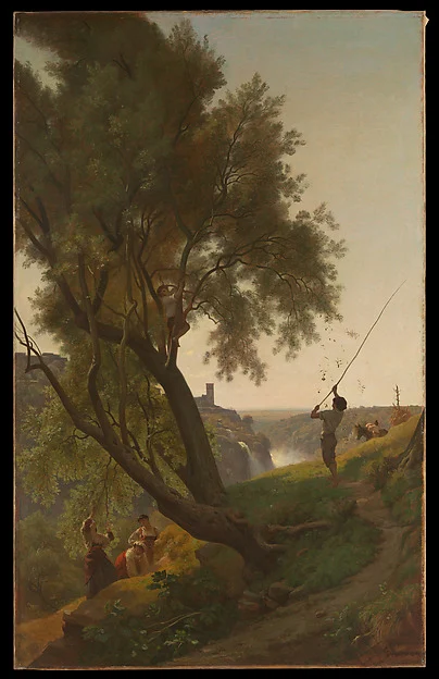 Gathering Olives at Tivoli — François-Louis Français