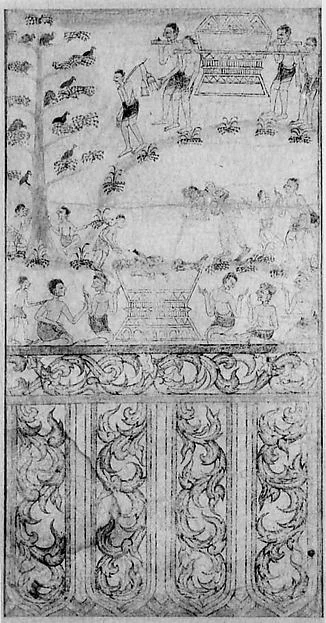Cremation of Jujaka's Body(?): Scene from Vessantara Jataka