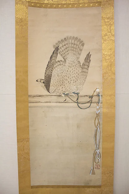 Hunting Hawk on Perch — Soga Chokuan