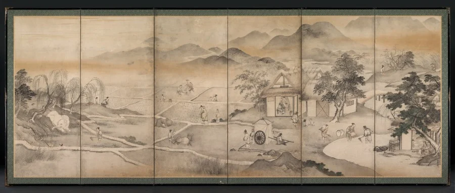 Emperor Yao Visiting Yu Chonghua — Kusumi Morikage (Japanese, active c. 1620–1690)