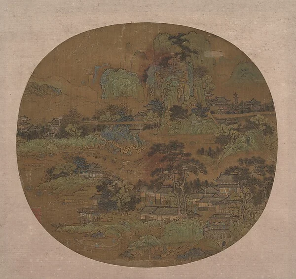 Village and Temples in Jiangnan — Unidentified artist