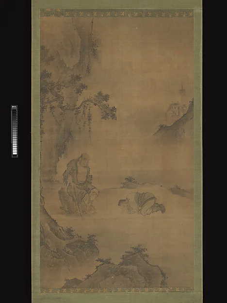 Daoist immortal Li Tieguai receiving a visitor — Unidentified artist