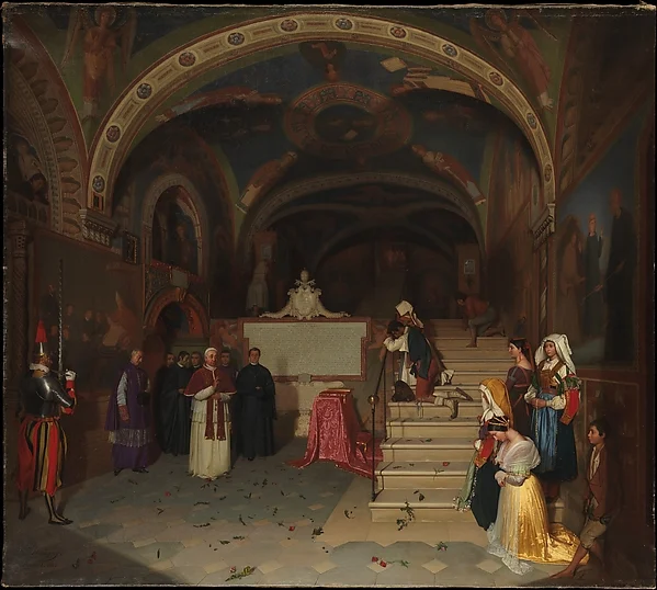 Pope Gregory XVI Visiting the Church of San Benedetto at Subiaco — Jean-François Montessuy