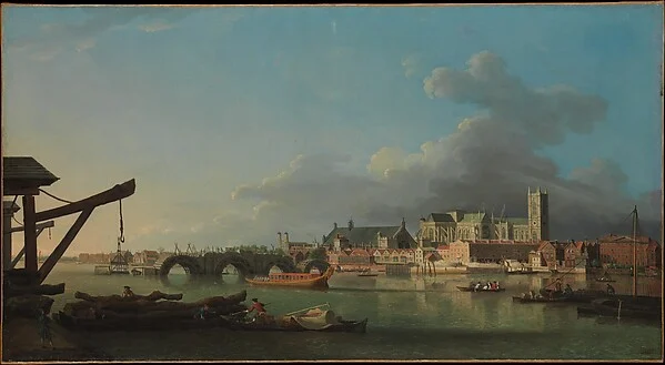 The Building of Westminster Bridge — Samuel Scott