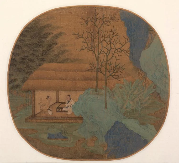 Conversation in a Thatched Hut