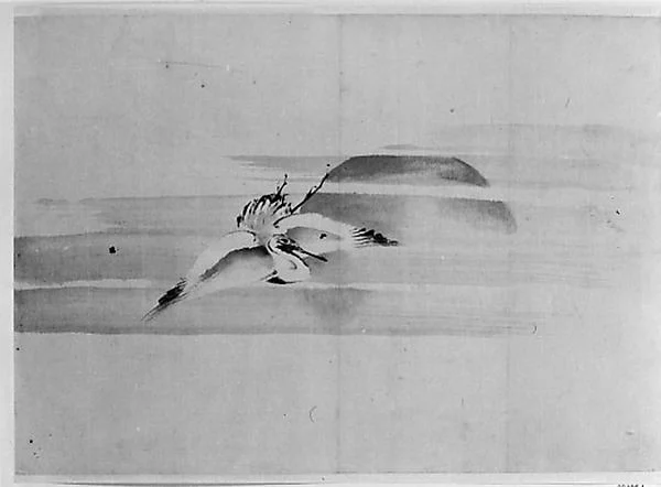 Crane and Sun — Hokusai School