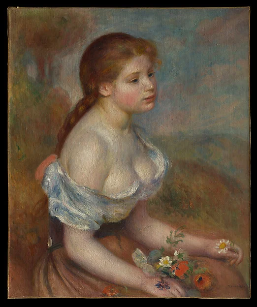 A Young Girl with Daisies