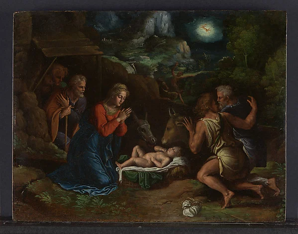 The Adoration of the Shepherds — Girolamo da Carpi (Girolamo Sellari)