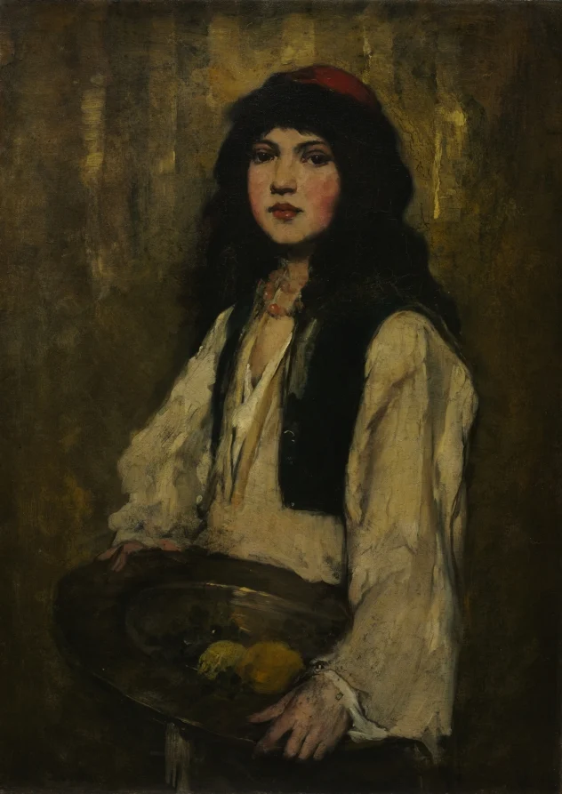 The Venetian Girl — Frank Duveneck (American, 1848–1919)