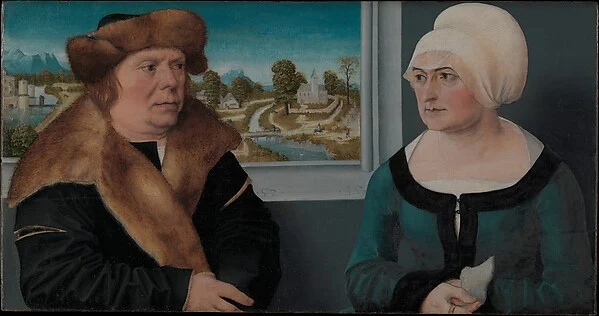 Portrait of a Married Couple (Lorenz Kraffter and Honesta Merz?) — Ulrich Apt the Elder