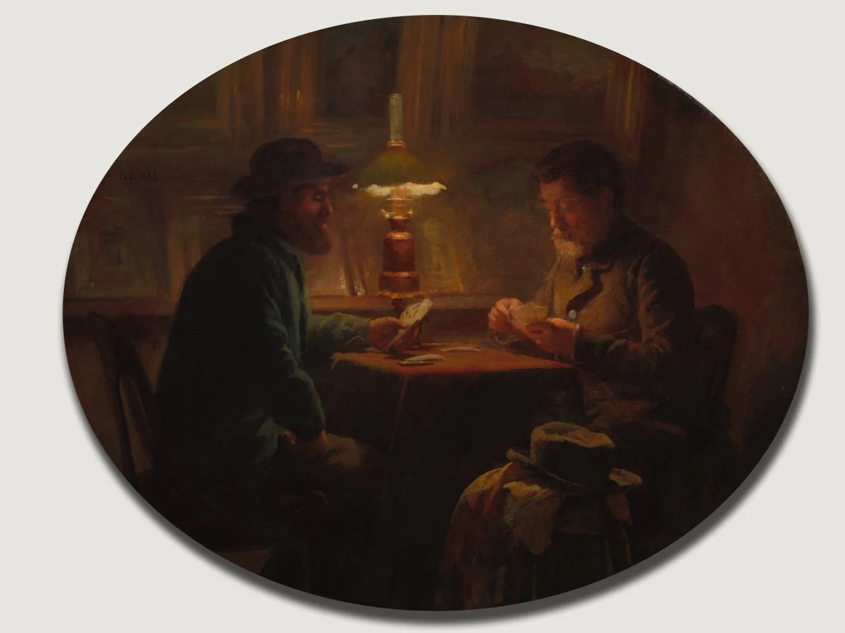 Card Game at "le Père Martin" — Adolphe-Félix Cals (French, 1810–1880)