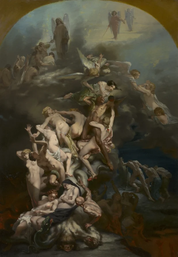 Heaven and Hell — Octave Tassaert (French, 1800–1874)