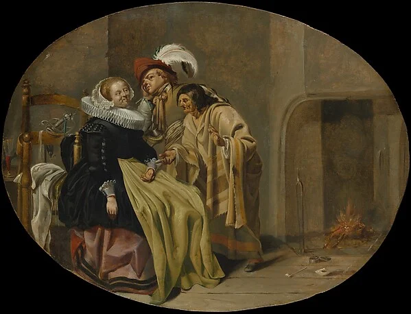 A Couple in an Interior with a Fortune-Teller — Jacob Duck