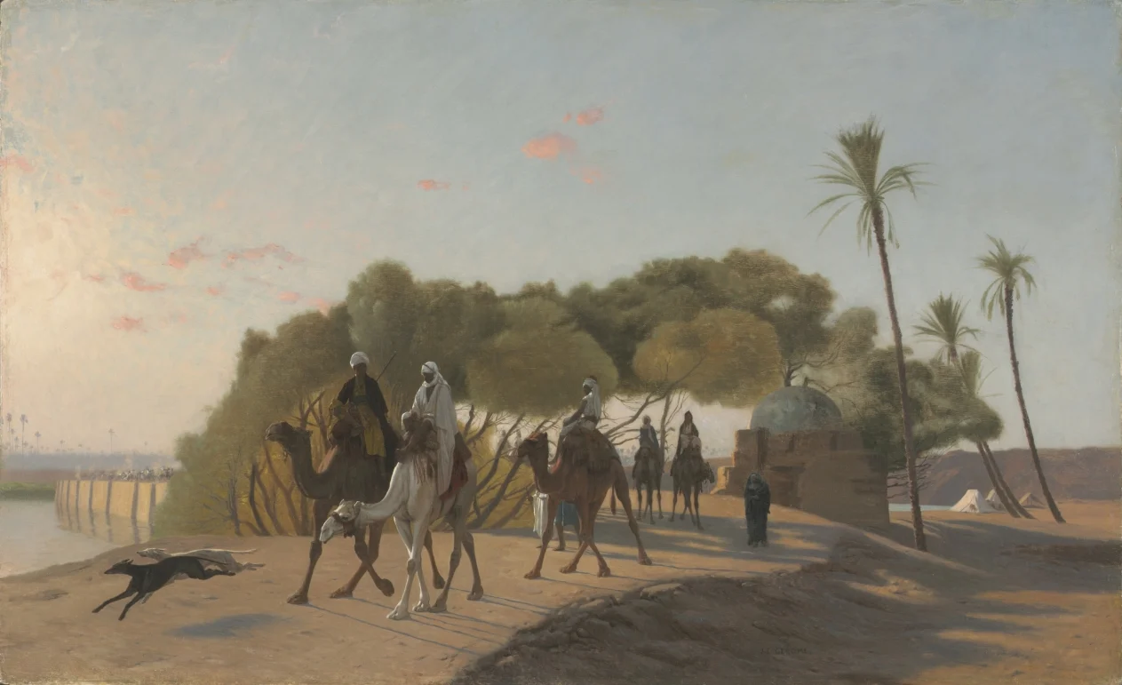 Leaving the Oasis — Jean-Léon Gérôme (French, 1824–1904)