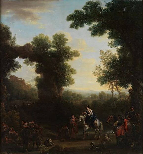 Classical Landscape with Roma Figures — John Wootton