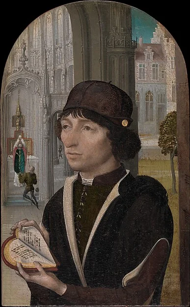 Young Man Holding a Book — Master of the View of Saint Gudula
