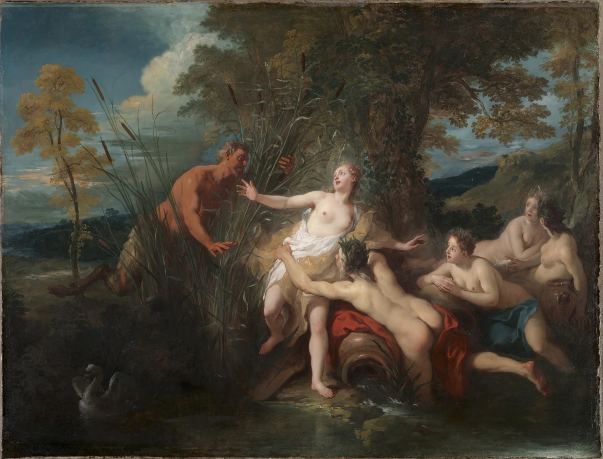 Pan and Syrinx — Jean François de Troy (French, 1679–1752)