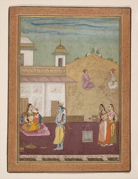Page from a Dispersed Rasikapriya (Lover's Breviary) — Nuruddin