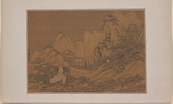 Landscape with Ox Carts on a Road — Li Xiying