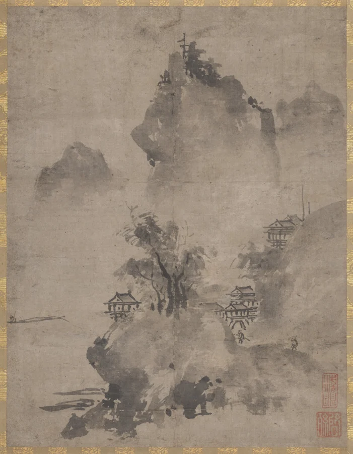 Coastal Landscape in the Haboku Style — Keison (Japanese, active late 15th to early 16th century)