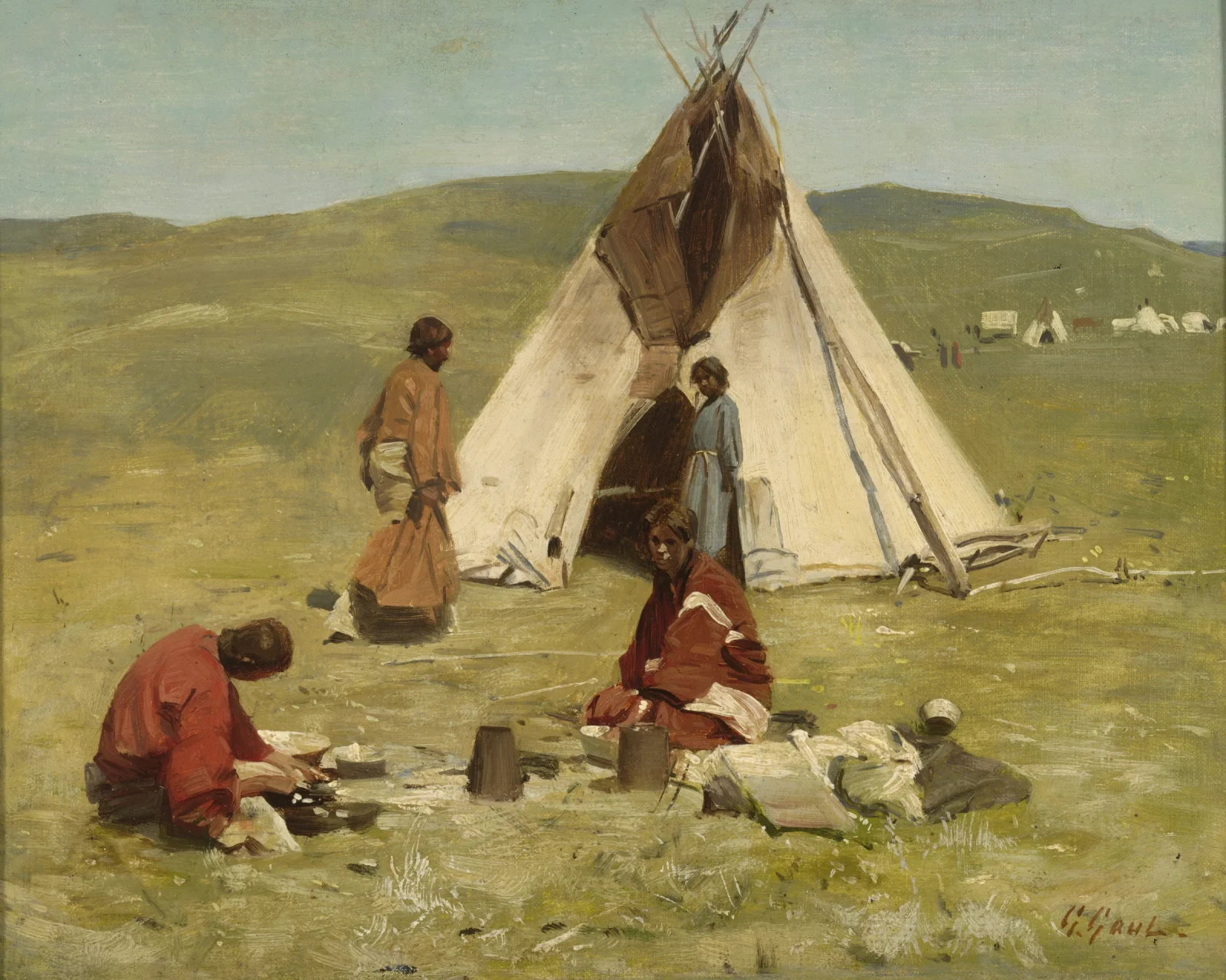 The Sioux Camp — Gilbert Gaul