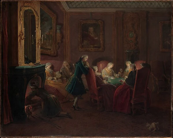 Card Players in a Drawing Room — Pierre Louis Dumesnil the Younger