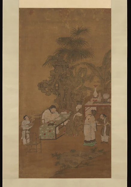 Elegant gathering in a garden