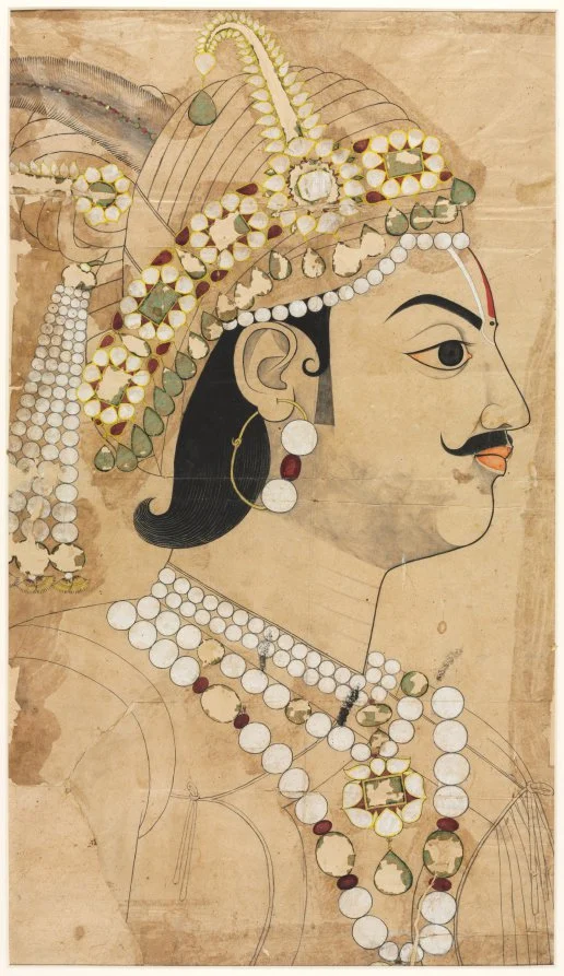 Portrait of Maharaja Pratap Singh (1764–1803) — Sahib Ram (Indian, active 1745–1803)