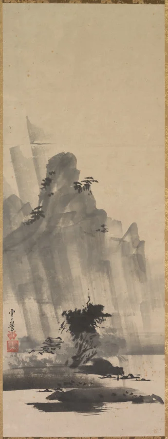 Mountain and River in Storm — Hirowatari Setsuzan (Japanese, ?-1674)