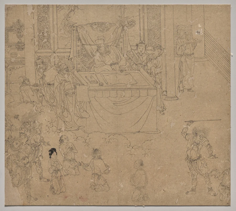 Album of Daoist and Buddhist Themes: Kings of Hells: Leaf 35