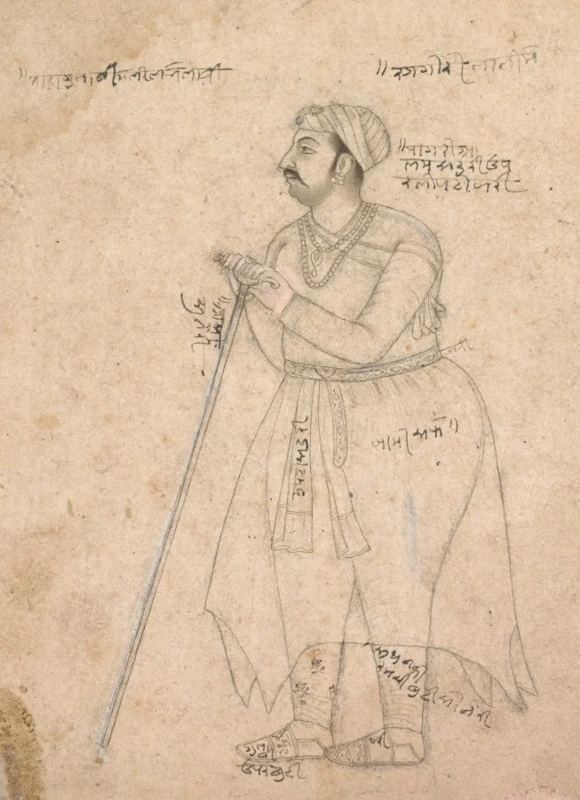 Portrait of Maharaja Rai Singh of Bikaner (reigned 1574-1612) — Nur Muhammad (Indian, active c. 1580–1630)