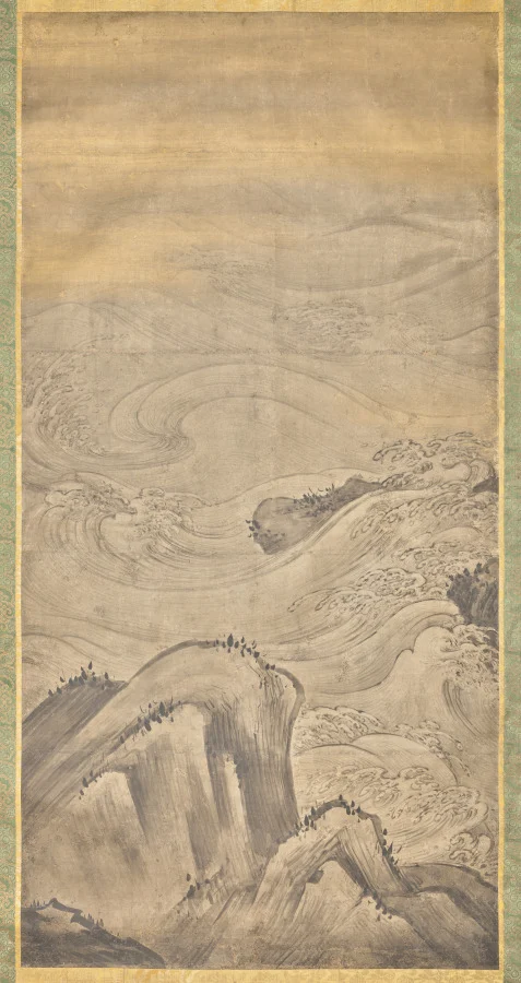 Rocks and Waves — Kano Motonobu (Japanese, c. 1476–1559)