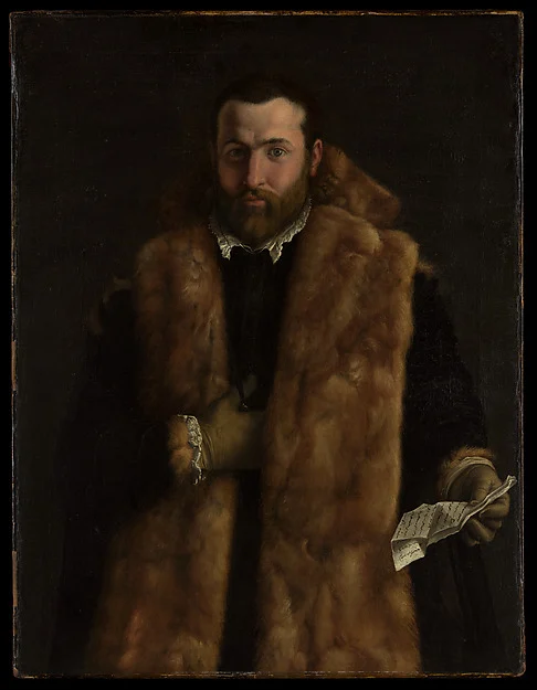 Portrait of a Man in a Fur-Trimmed Coat — Italian (Lombard) Painter