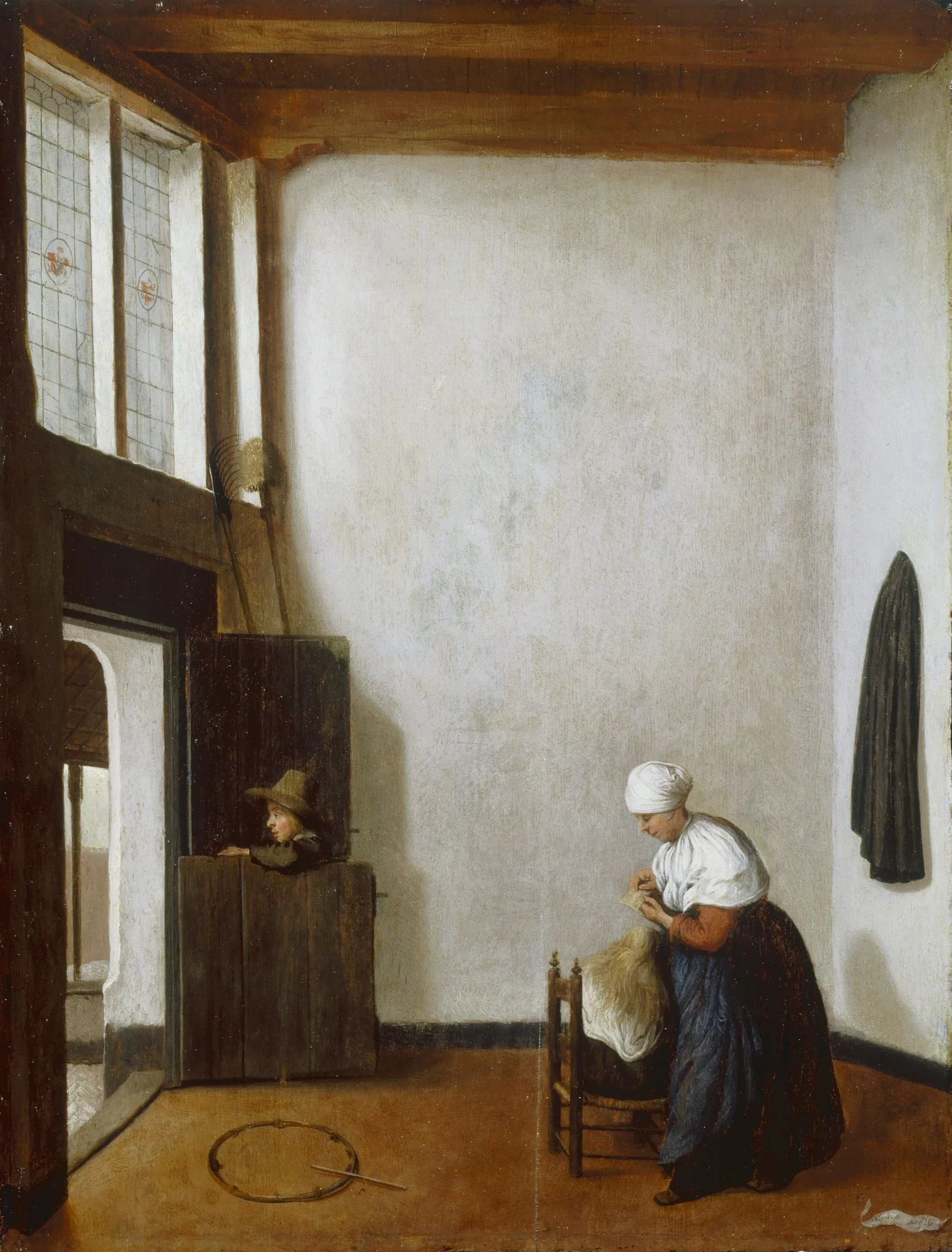 Interior with a Woman Combing a Little Girl's Hair — Jacobus Vrel