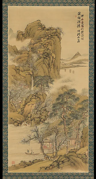 “Looking for Plum Blossoms in the Valley,” in the style of Shen Zhou — Nakanishi Koseki