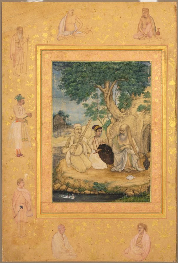 Prince and ascetics, from the Late Shah Jahan Album — Govardhan (Indian, active c.1596–1645)