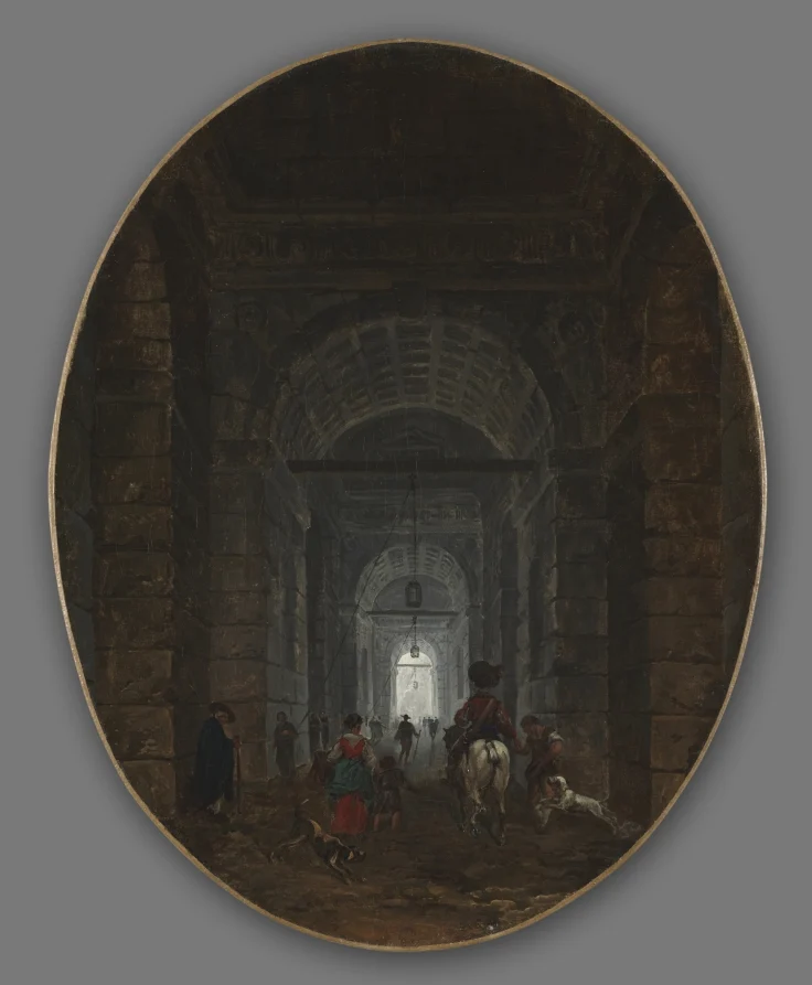 The Grotto of Posillipo — Hubert Robert (French, 1733–1808)