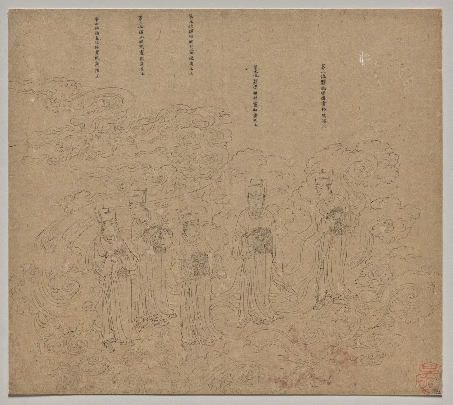 Album of Daoist and Buddhist Themes: Procession of Daoist Deities: Leaf 22