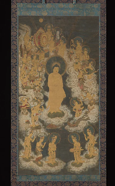 Welcoming Descent of Amida and Bodhisattvas — Unidentified artist