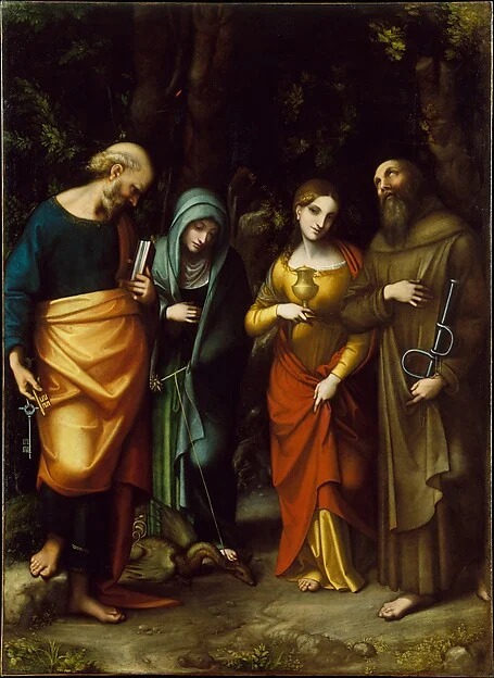 Saints Peter, Martha, Mary Magdalen, and Leonard — Correggio (Antonio Allegri)
