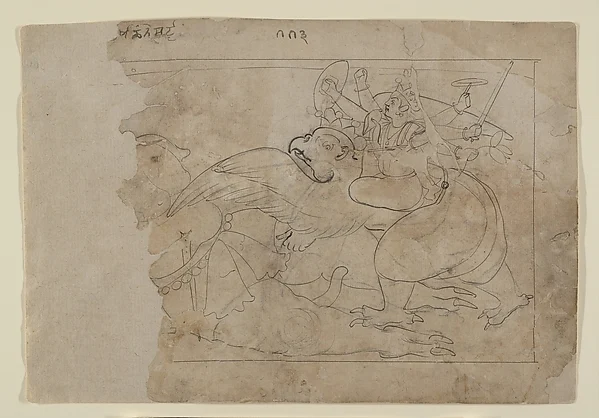 Vishnu on Garuda Slaying a Demon — Seu Family