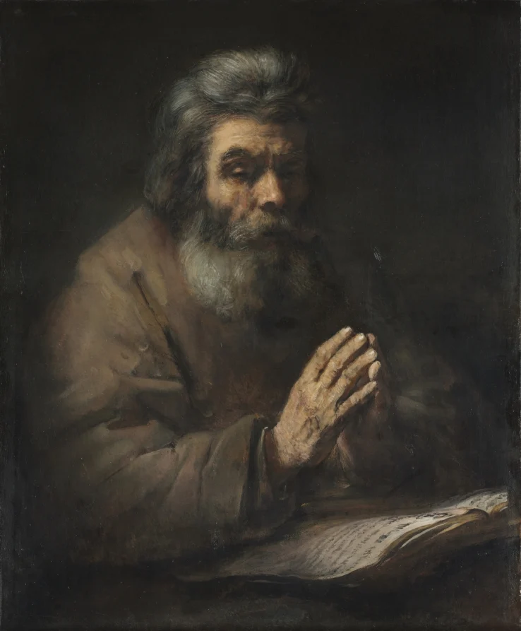 An Elderly Man in Prayer — Rembrandt van Rijn (Dutch, 1606–1669)