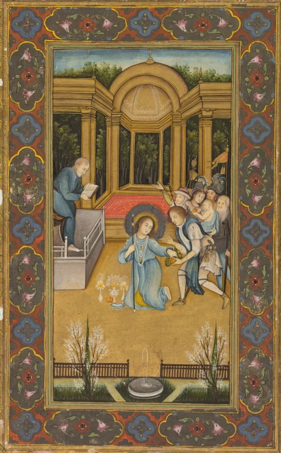 Jesus among the doctors in the Temple — Mir Kalan Khan (Indian, c. 1730–1775)
