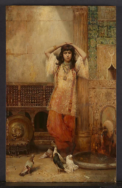 Girl in a Courtyard, Algiers (formerly Courtyard in Tangier) — Philippe Pavy