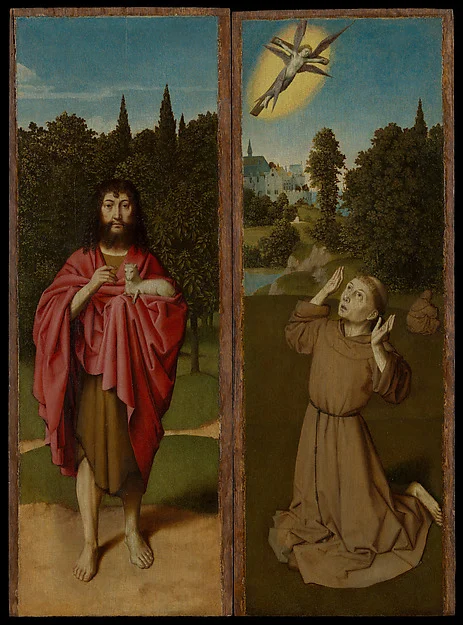 Saint John the Baptist; Saint Francis Receiving the Stigmata