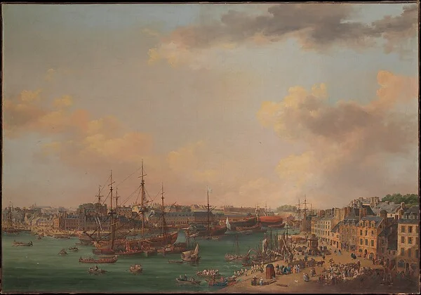 The Outer Harbor of Brest — Henri Joseph van Blarenberghe