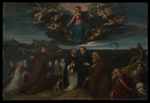 The Virgin Adored by Saints — Scarsellino (Ippolito Scarsella)