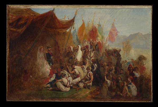 Sketch for "Reception of Emperor Napoleon III and Empress Eugénie by the Kabyle Leaders at Algiers on September 18, 1860" — Isidore Pils